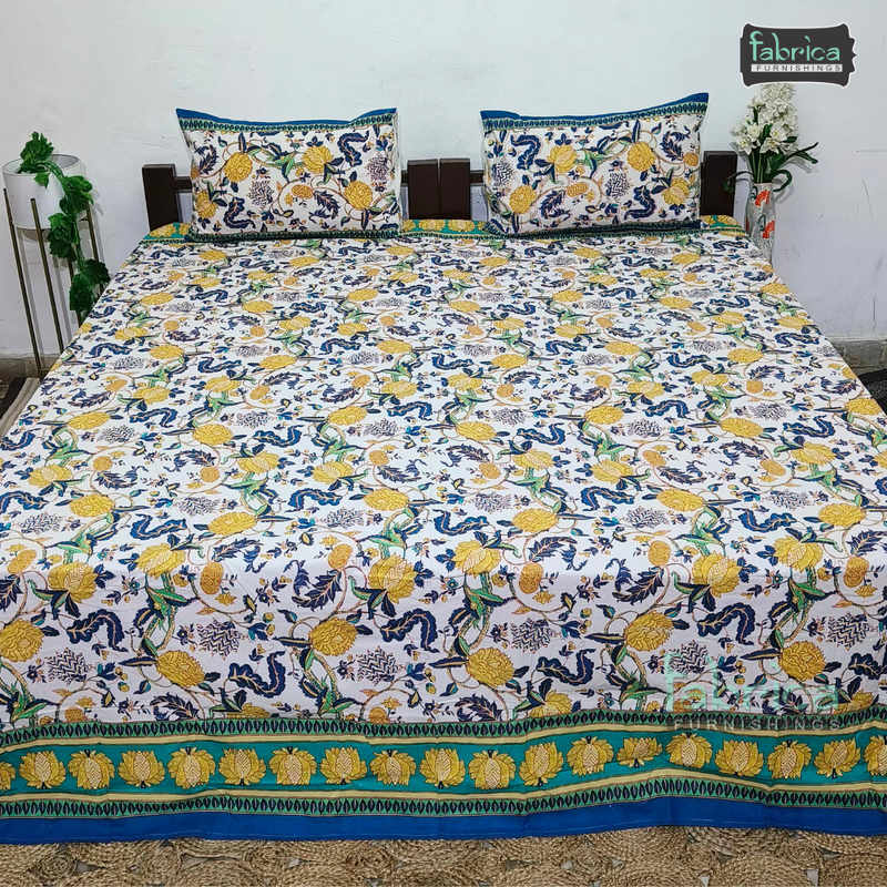 Mughal Utsav Pure Cotton King Size Bedsheet