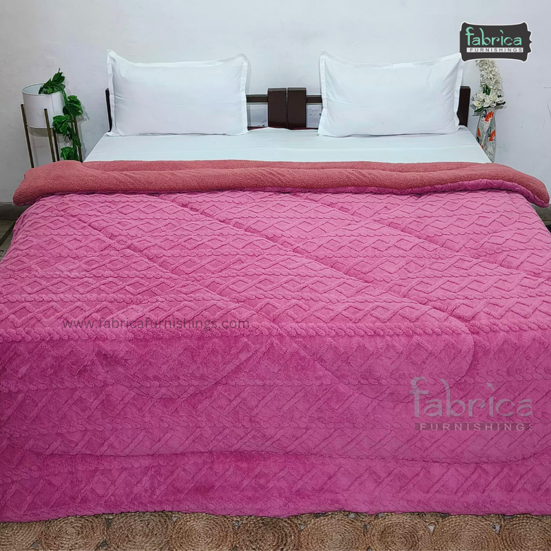 Polar Comfort King Size Solid Embossed Winter Quilts