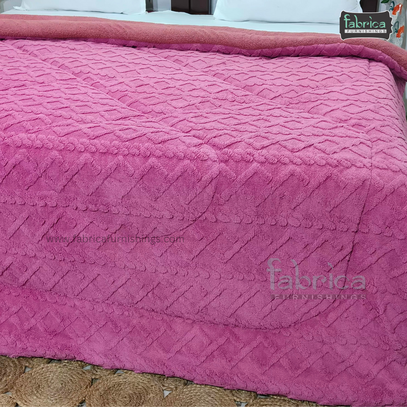 Polar Comfort King Size Solid Embossed Winter Quilts