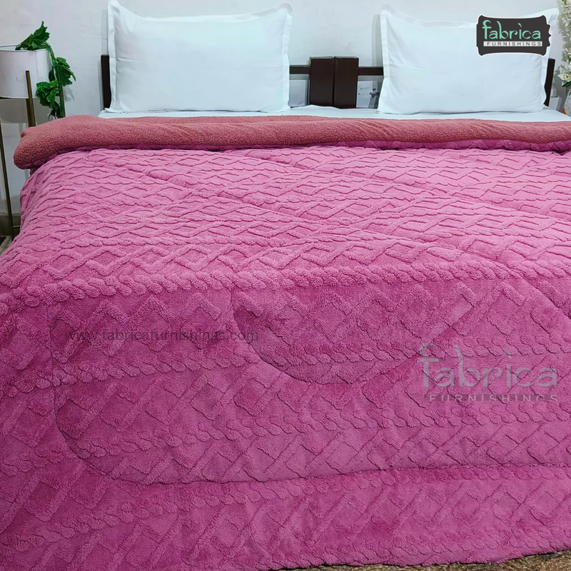 Polar Comfort King Size Solid Embossed Winter Quilts