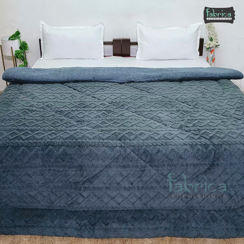 Polar Comfort King Size Solid Embossed Winter Quilts