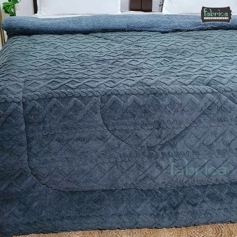 Polar Comfort King Size Solid Embossed Winter Quilts