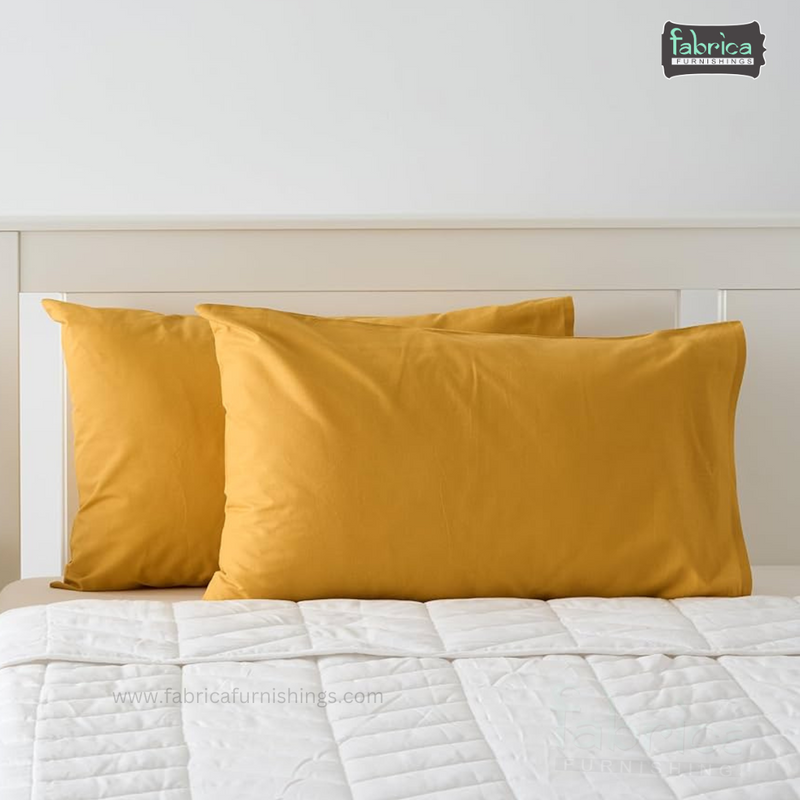 Fabby Pure Cotton Solid Colors Pillow Covers Only