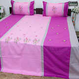 Luxurious Embroidered Pure Cotton King Size Bedsheet