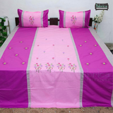 Luxurious Embroidered Pure Cotton King Size Bedsheet