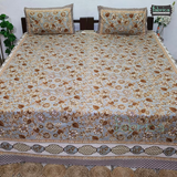 Cultural Petals Printed Pure Cotton Double Bedsheet