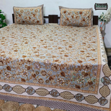 Cultural Petals Printed Pure Cotton Double Bedsheet