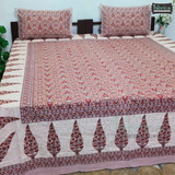 Cultural Petals Printed Pure Cotton Double Bedsheet