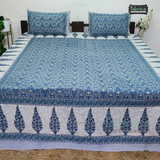 Cultural Petals Printed Pure Cotton Double Bedsheet