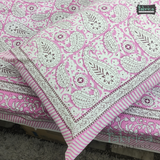 Royal Rajasthani Handblock Print Cotton Double Bed Bed Sheets (93*108 Inch)