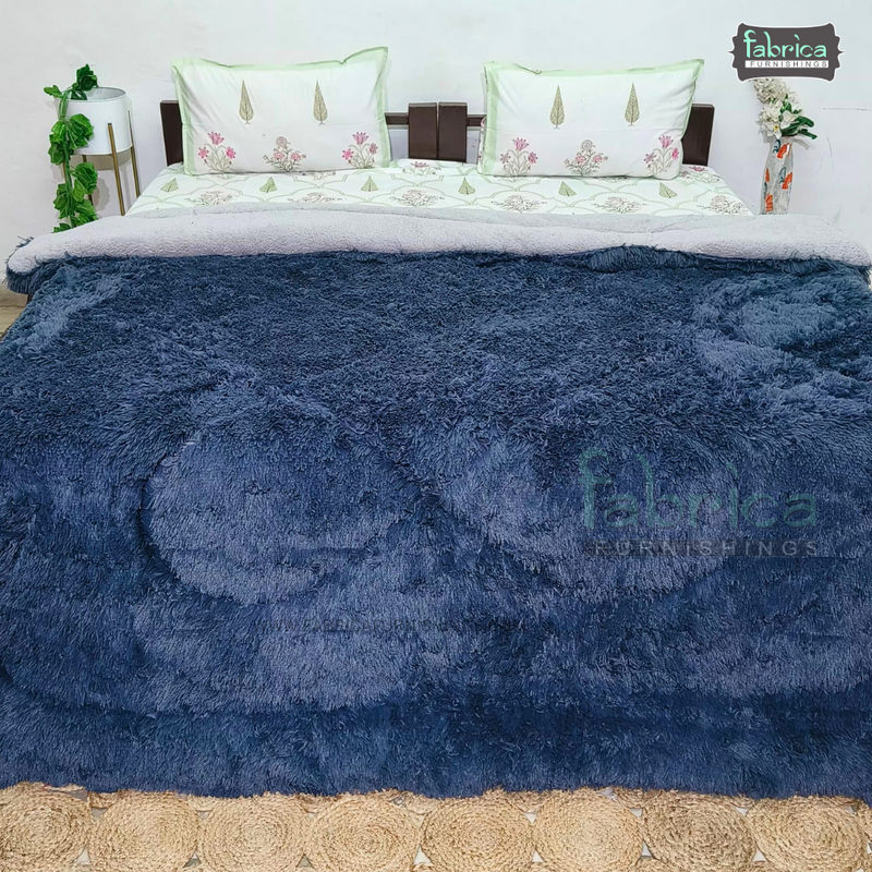 Angora Comfort King Size Solid  Fur Winter Quilts