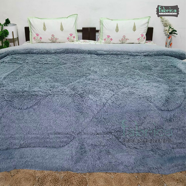 Angora Comfort King Size Solid  Fur Winter Quilts