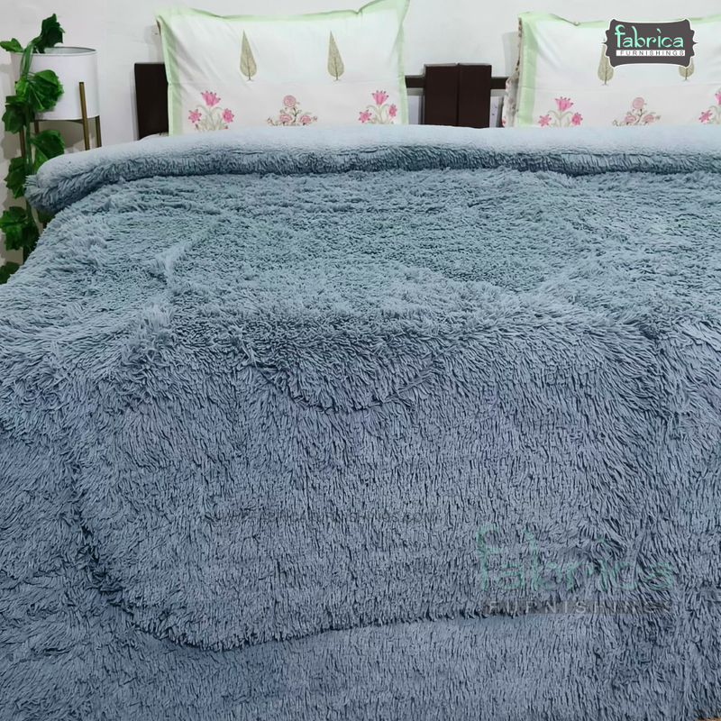 Angora Comfort King Size Solid  Fur Winter Quilts