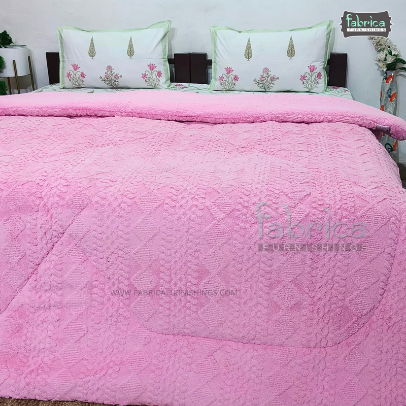 Polar Comfort King Size Solid Embossed Winter Quilts