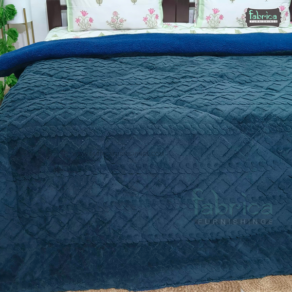 Polar Comfort King Size Solid Embossed Winter Quilts