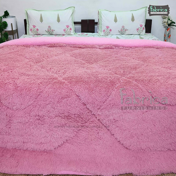 Angora Comfort King Size Solid  Fur Winter Quilts