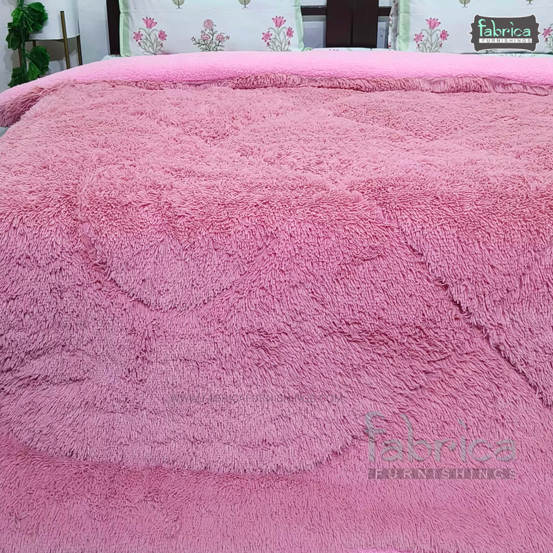 Angora Comfort King Size Solid  Fur Winter Quilts