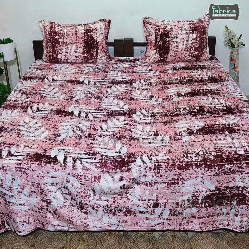 Cloudy King Size Winter Bedsheet Set