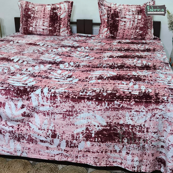 Cloudy King Size Winter Bedsheet Set