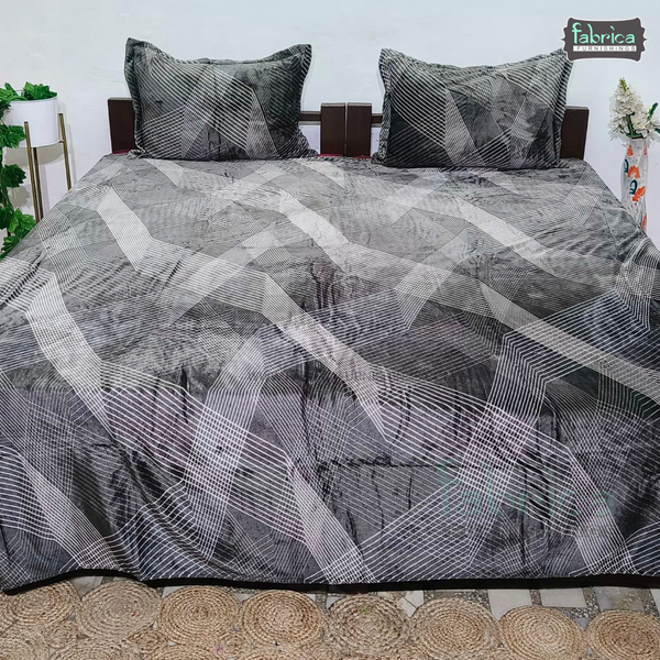 Cloudy King Size Winter Bedsheet Set