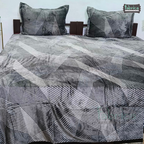 Cloudy King Size Winter Bedsheet Set