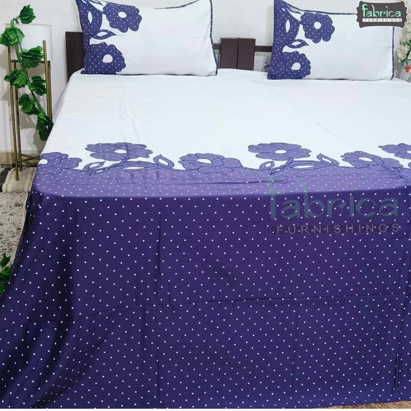 Fabby Home Designer Embroider king Size Bed Sheets