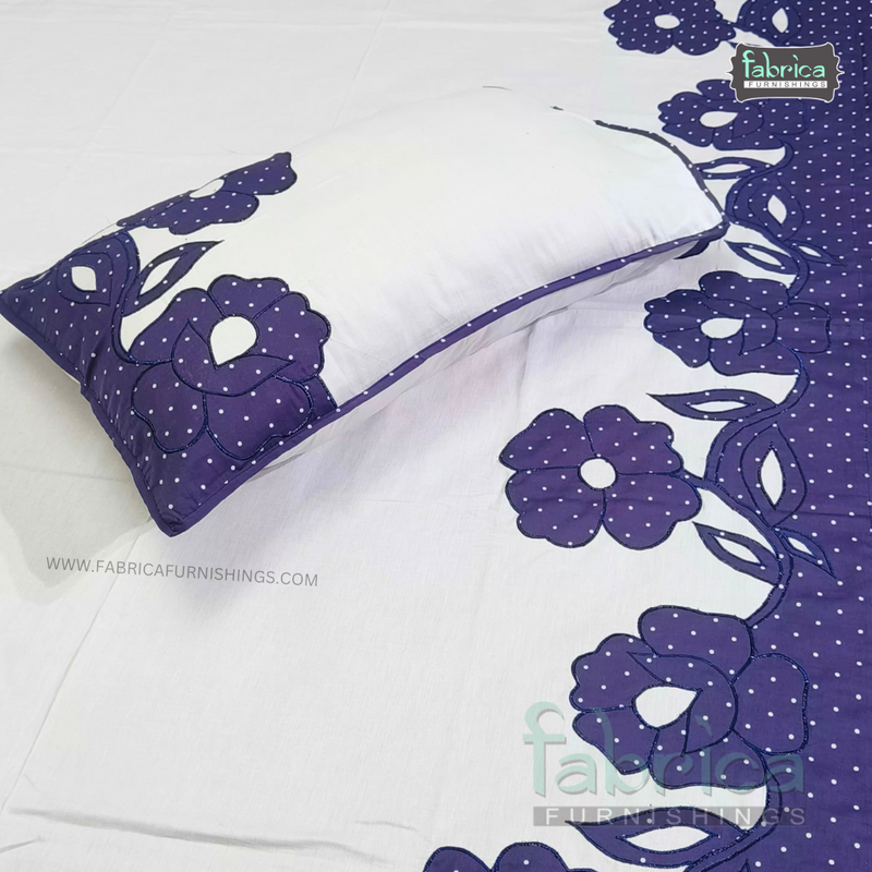 Fabby Home Designer Embroider king Size Bed Sheets