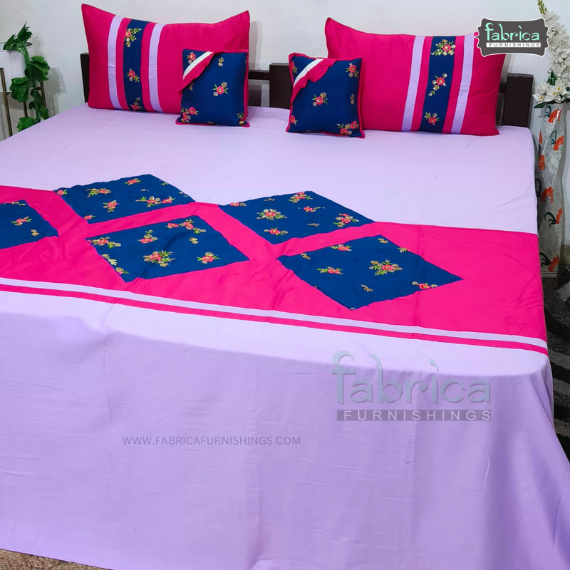 Luxurious 5 Pieces Designer Embroidered Bedcover