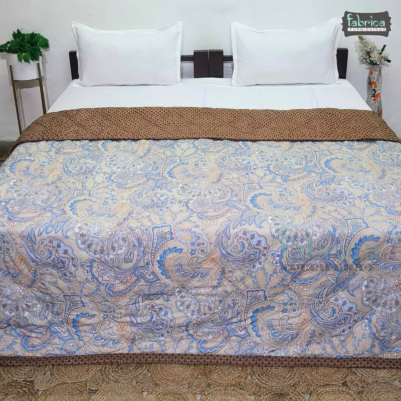 Floral Double Bed Printed Comforter(Quilt)