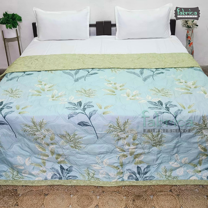 Floral Double Bed Printed Comforter(Quilt)