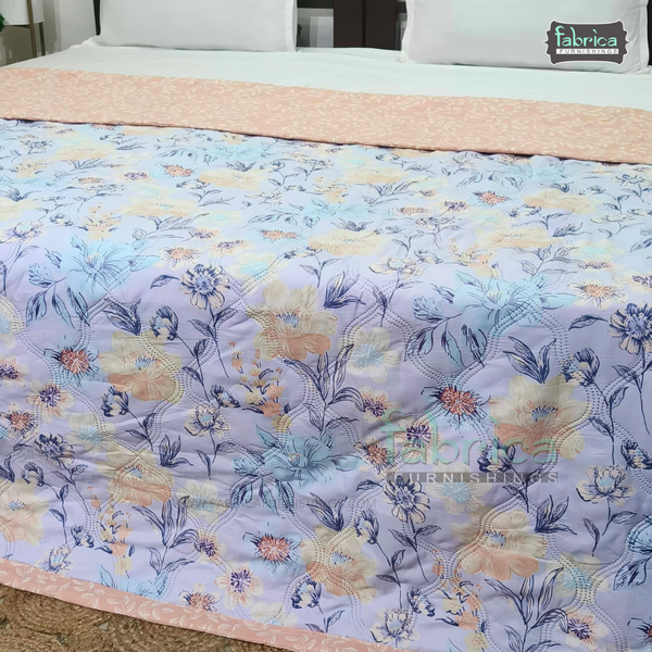 Floral Double Bed Printed Comforter(Quilt)