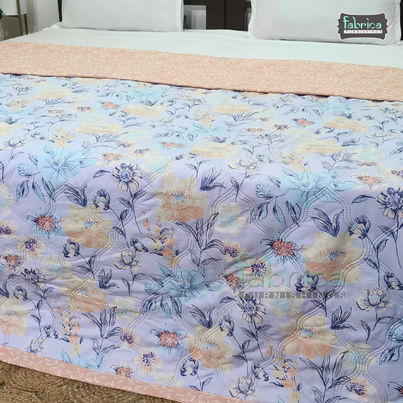 Floral Double Bed Printed Comforter(Quilt)