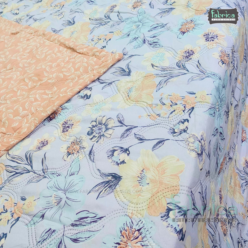 Floral Double Bed Printed Comforter(Quilt)