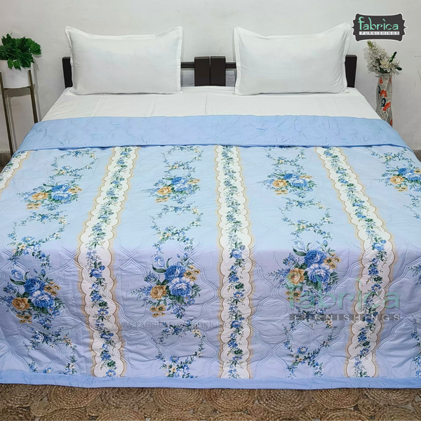 Floral Double Bed Printed Comforter(Quilt)