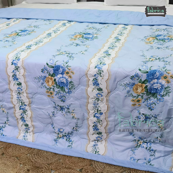 Floral Double Bed Printed Comforter(Quilt)