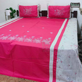 Fabby Home Designer Embroidered Mix & Match  King Size Bedsheet Set