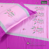 Designer Embroidered Pure Cotton  king Size Bed Sheets