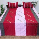 Designer Embroidered Pure Cotton  king Size Bed Sheets