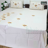 Fabby Home Designer Embroidered King Size Bedsheet Set