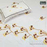 Fabby Home Designer Embroidered King Size Bedsheet Set