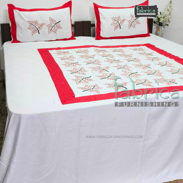 Designer Embroidered Pure Cotton  king Size Bed Sheets