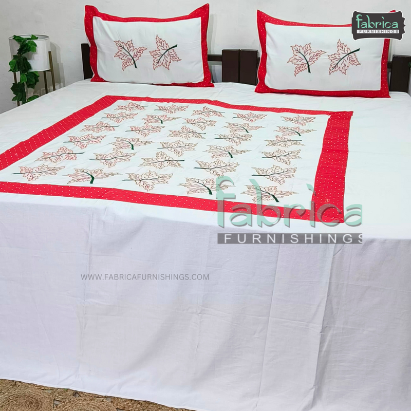 Designer Embroidered Pure Cotton  king Size Bed Sheets