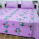 Fabby Decor Designer Print Cotton Double Bed Queen Size Bed Sheets