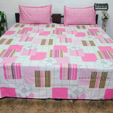 Fabby Decor Designer Print Cotton Double Bed Queen Size Bed Sheets