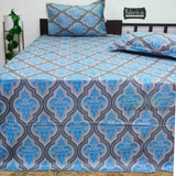 Fabby Decor Designer Print Pure Cotton Reversible King Size Bedsheet