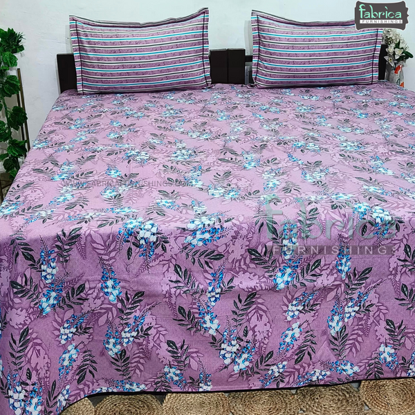 Omega print  Pure Cotton Double Bed Bedsheet