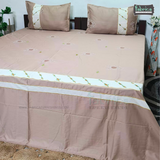 Fabby Decor Designer Kingsize Embroidered  Pure Cotton Bedsheet