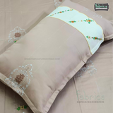 Fabby Decor Designer Kingsize Embroidered  Pure Cotton Bedsheet