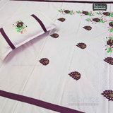 Fabby Decor Designer Mix & Match Patchwork Pure Cotton King Size Embroidered Bedsheet