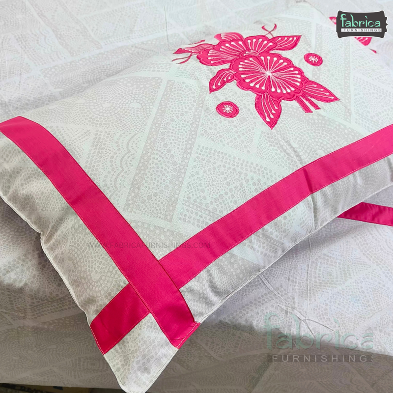 Fabby Royal Designer Embroider Double Bed king Size Bed Sheets